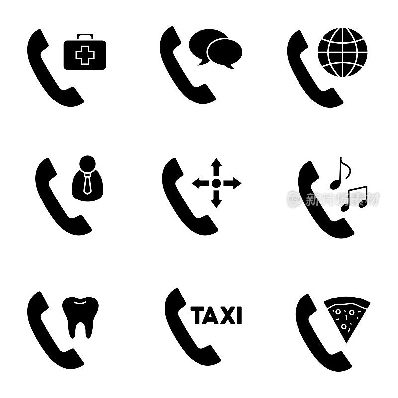 Phone services icons